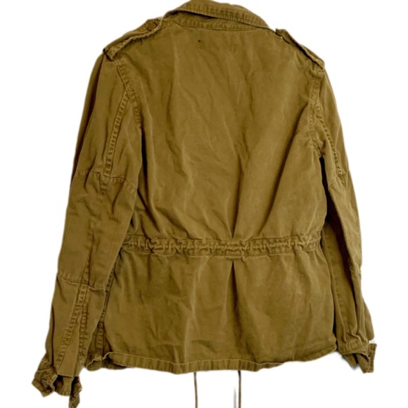 Forever 21 olive green military fatigue style jacket with cargo pockets Sz S - Picture 4 of 11
